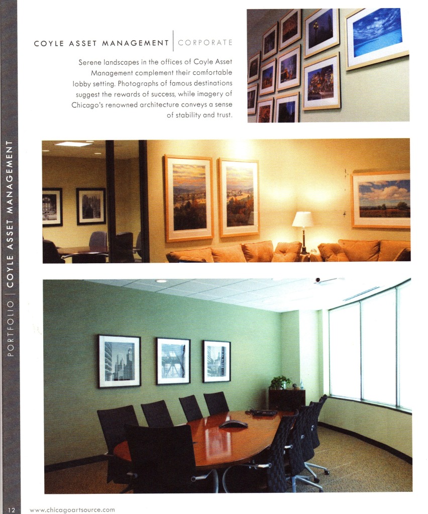 Coyle's Glenview office art work featured in Chicago Art Source brochure